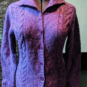 Warm and cozy purple sweater